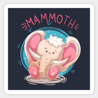 Mammoth cartoon Sticker